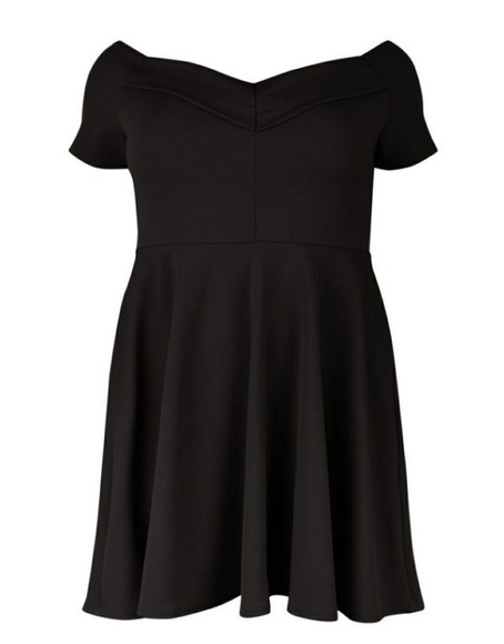 ASOS Curve Dresses & Skirts - Curves Black 22 Bardot Neck Skater Dress
