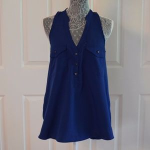 Blue Racerback Tank Size Large