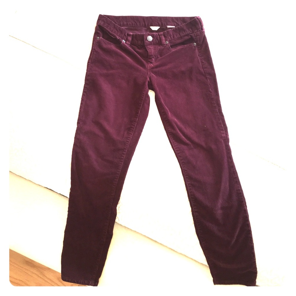 J Crew corduroy pants Merlot size 26
