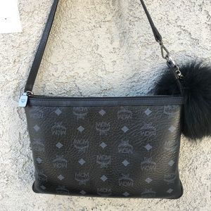 Black AUTHENTIC MCM Clutch Pouch