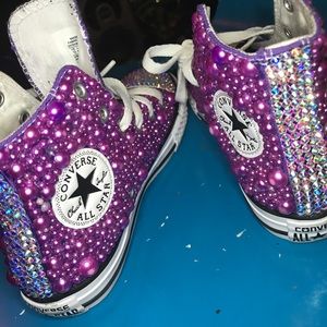 Girls Dazzling Converse Sneakers