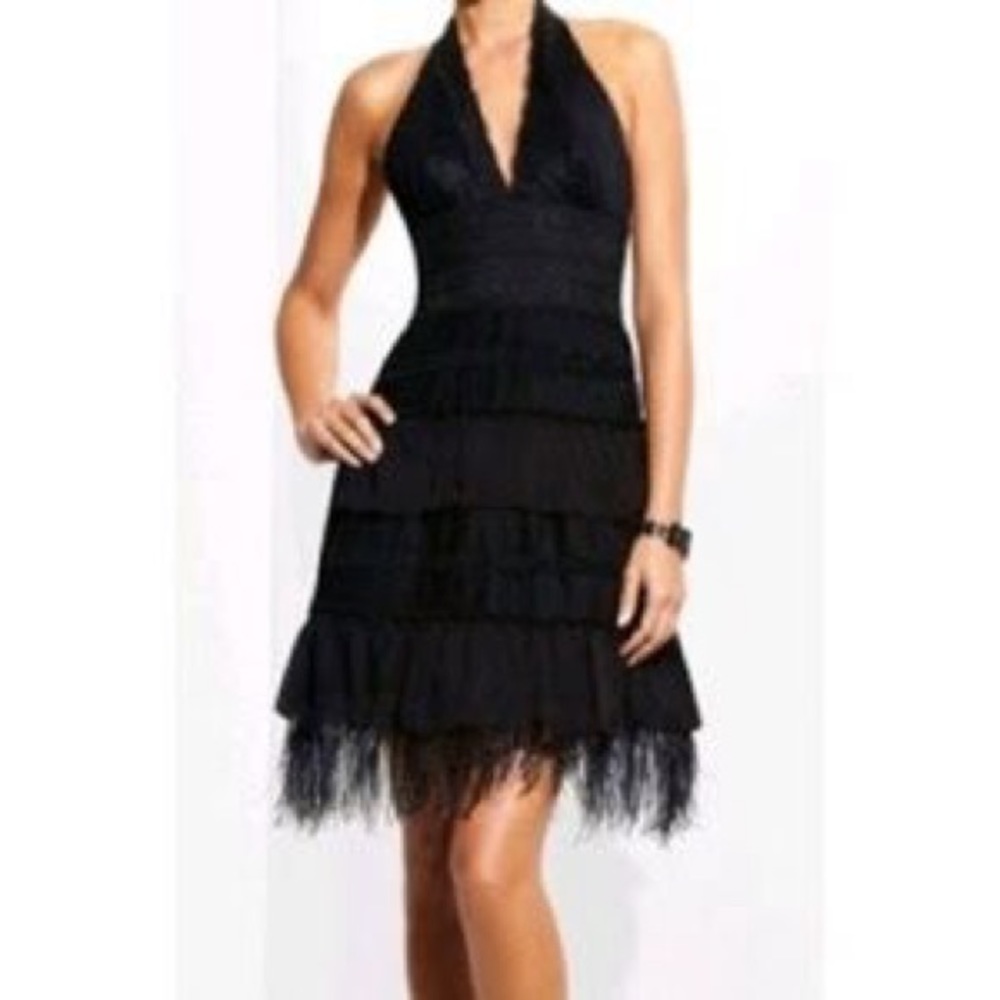 BGBG Halter Feather Dress