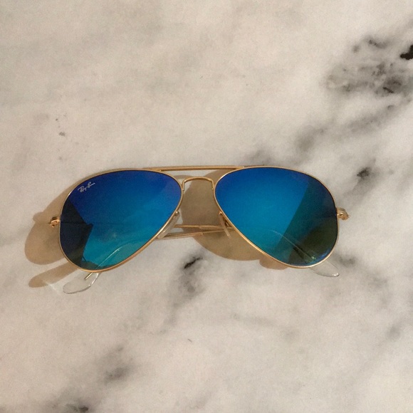 Ray-Ban Blue Mirrored Aviators - Picture 2 of 4