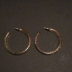 Wide hoop earrings