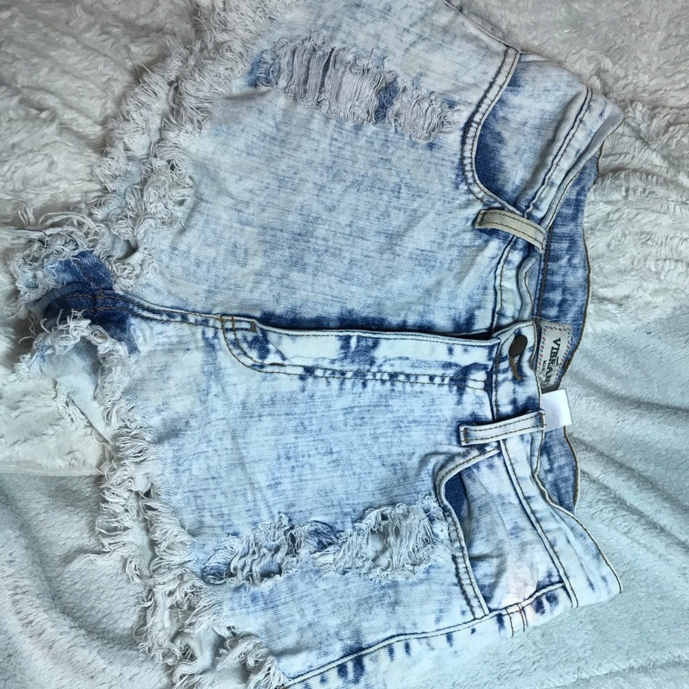 Distressed Denim Shorts