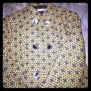 Yellow and Gray woman's coat, size 12