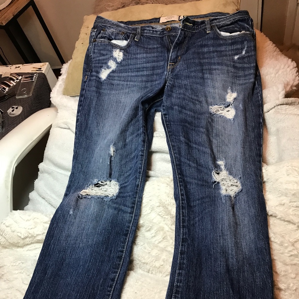 Abercrombie & Fitch boot cut distressed jeans