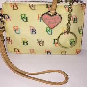Downey & Bourke Multi Colored Logo Wristlet