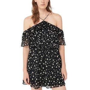 MANGO Printed Ruffle Dress NWT