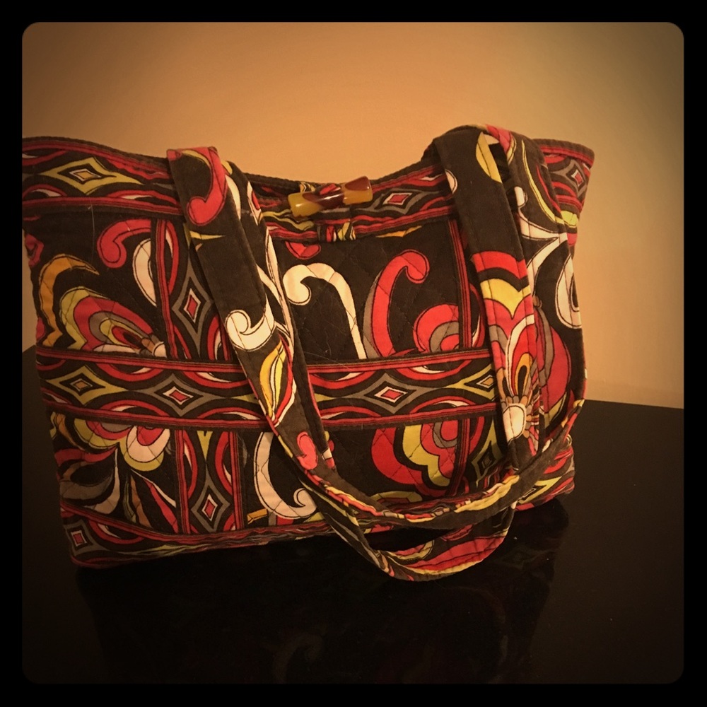 Vera Bradley Puccini Toggle Button Tote Handbag