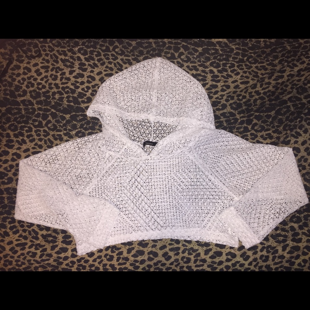 Mesh Cropped Hoodie