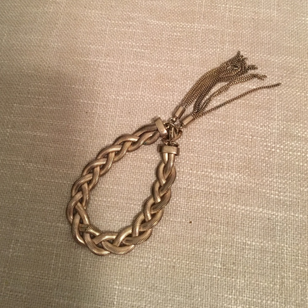 Gold tassel bracelet