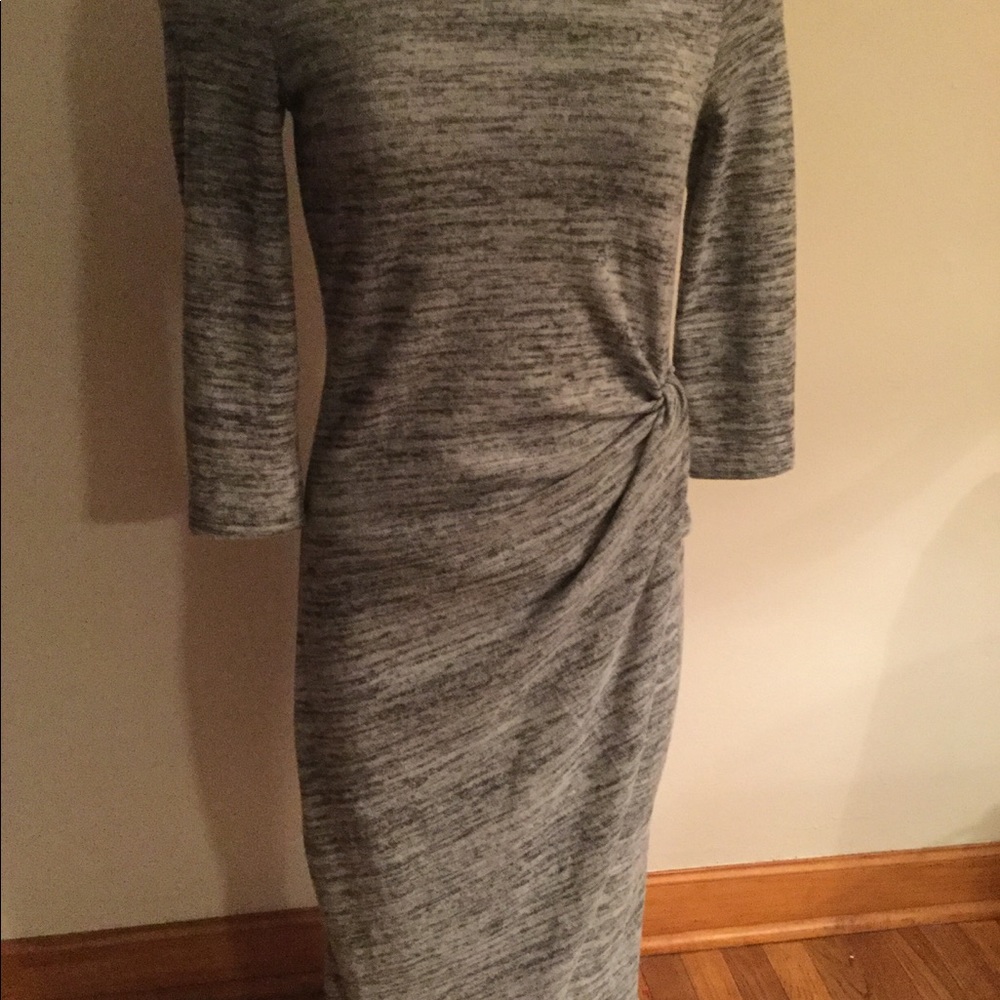 Francesca's grey long sleeve sweater dress