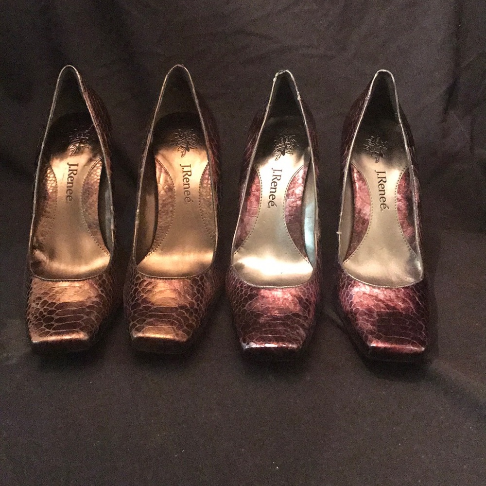 J. Renee snake skin heels
