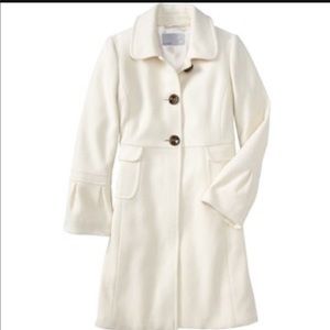 Old Navy wool blend winter pea coat, off white