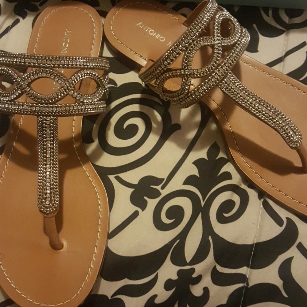 Size 10 Antonio Melani flip flops