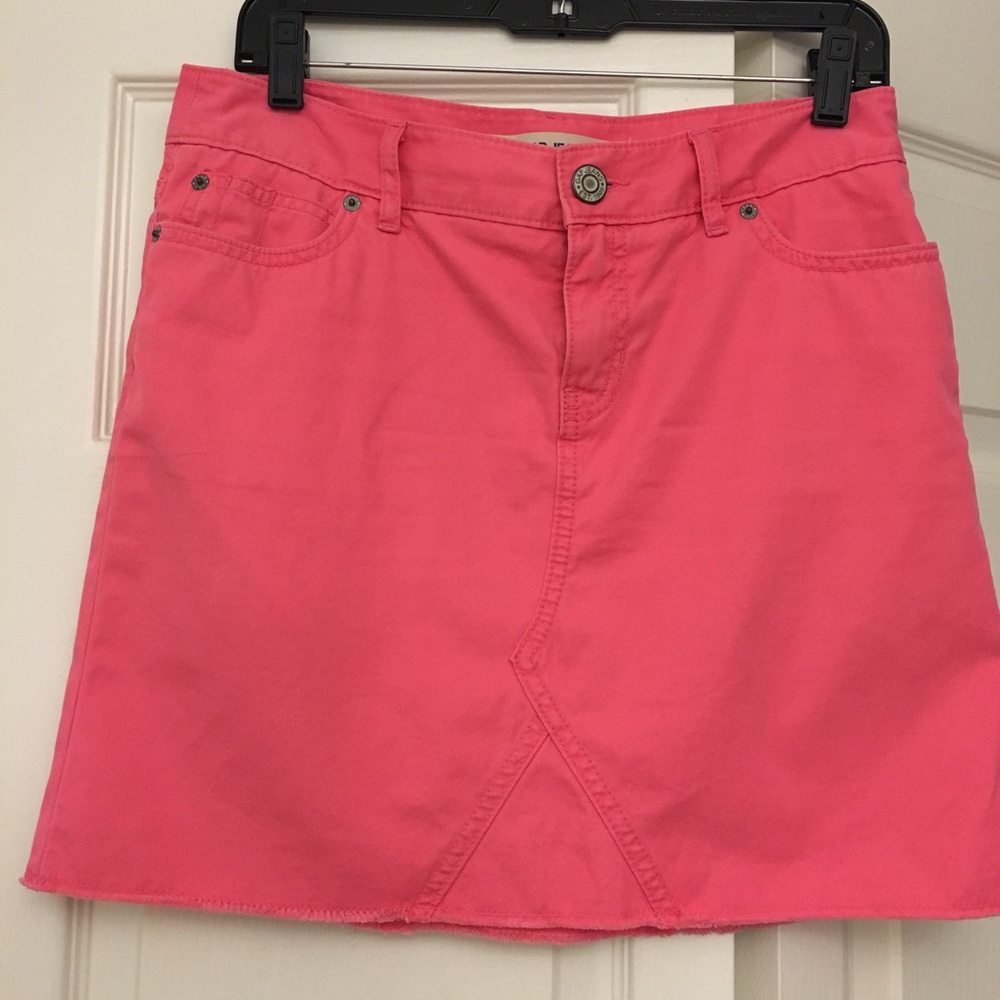 Hot pink cut off skirt from the Gap
