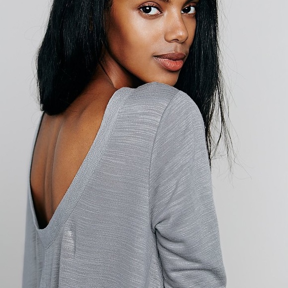 Longsleeve Swing DRESS Tee T-Shirt NEW Purple Grey - Picture 5 of 5