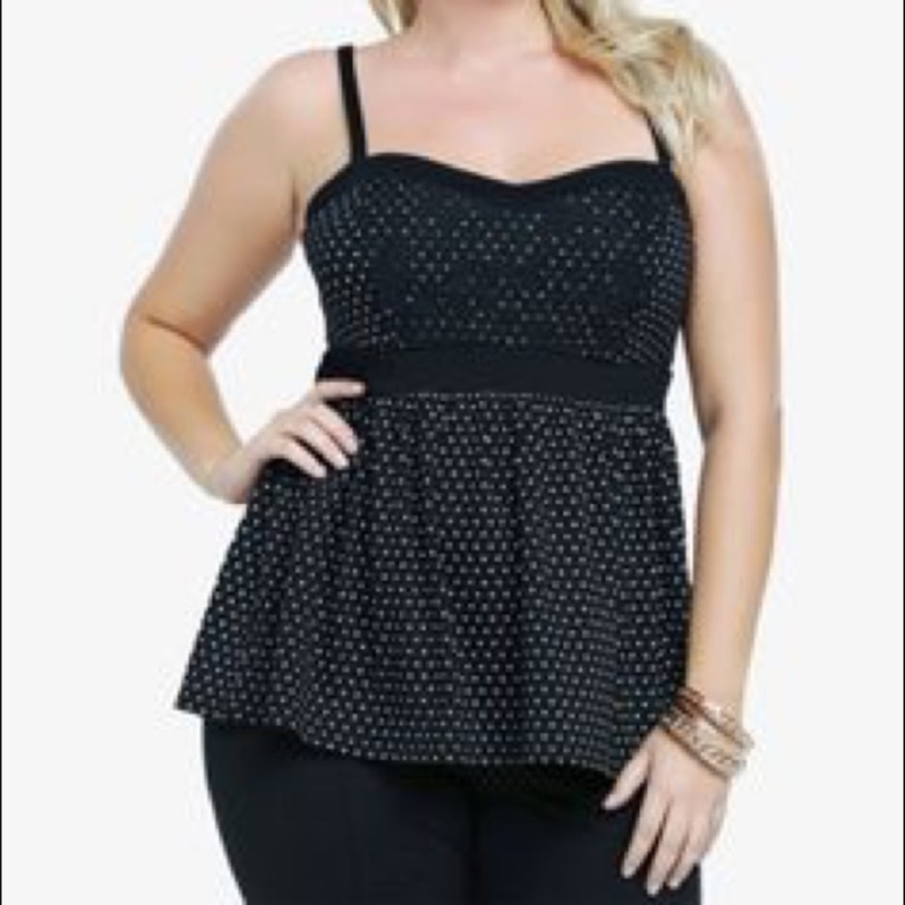 Polka-Dot babydoll style Torrid top
