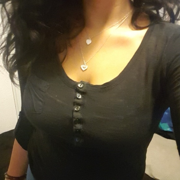 Black long sleeve crop top - Picture 2 of 3