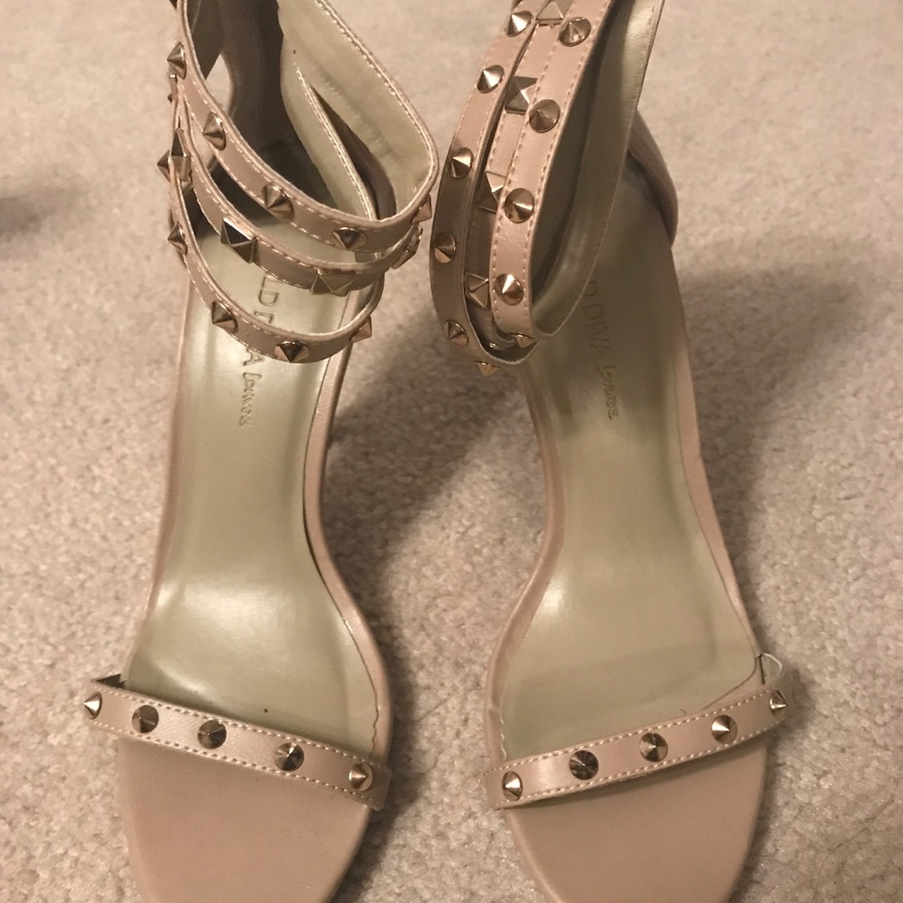 Tan Studded Heels