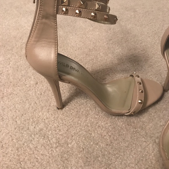 Tan Studded Heels - Picture 2 of 3