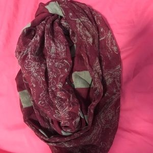 Red/Tan Infinity Scarf