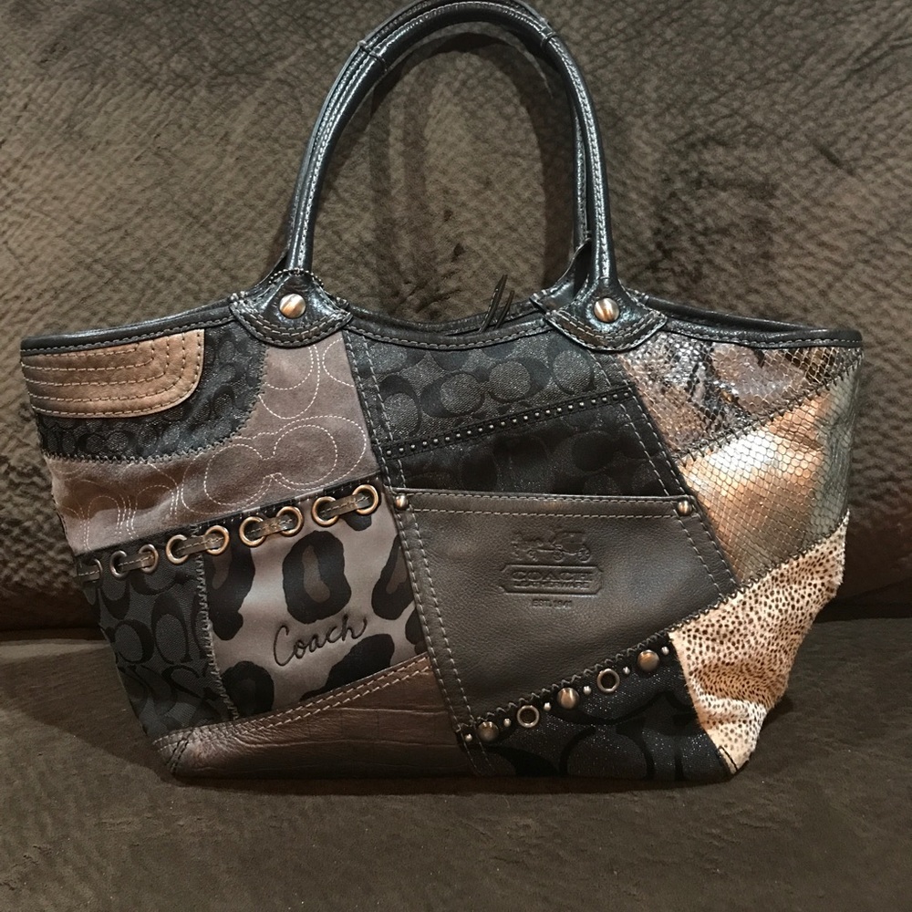 Coach bag patchwork design