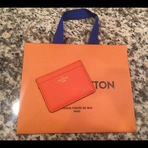 Authentic Louis Vuitton Orange Card Holder