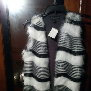 Faux fur vest