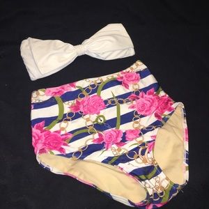 High waisted two piece swimsuit