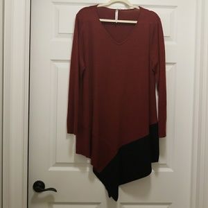 Burgundy & Black Top