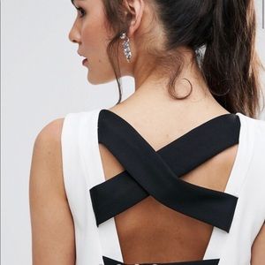 Asos | Scuba Cross Back Dress | White
