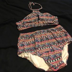 High waisted two piece swimsuit