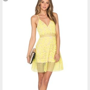 Lover's + friends yellow Bellini dress