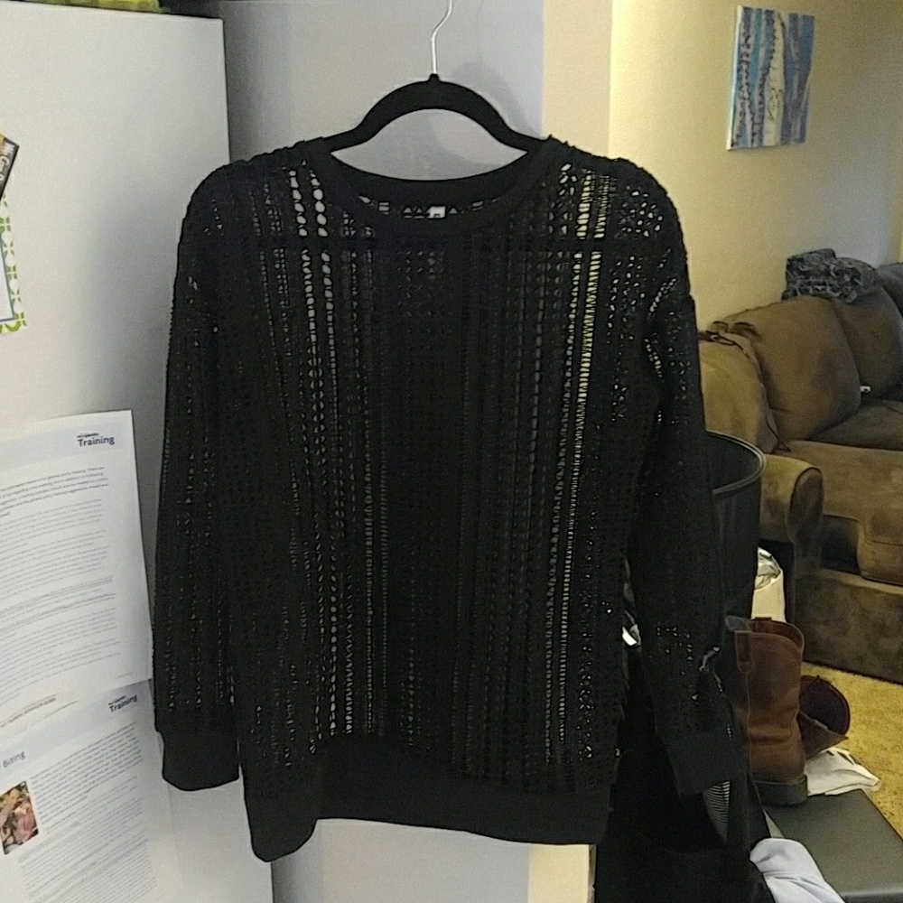 Xs black workout tunic