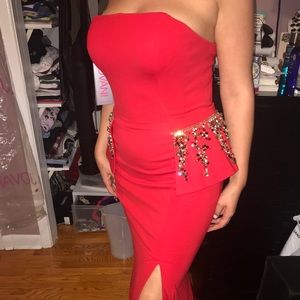 Jovani red long dress