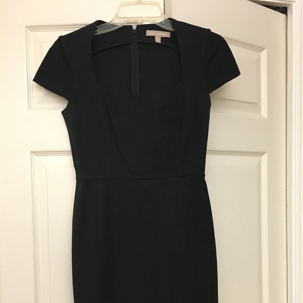 Banana Republic square neck little black dress