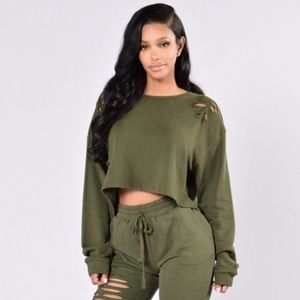 Distressed top/pants