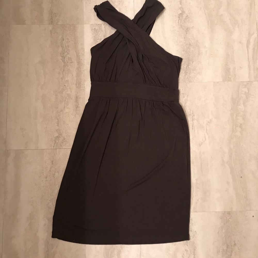 LOFT Twist Neck Dress