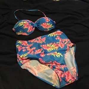 High waisted two piece swimsuit