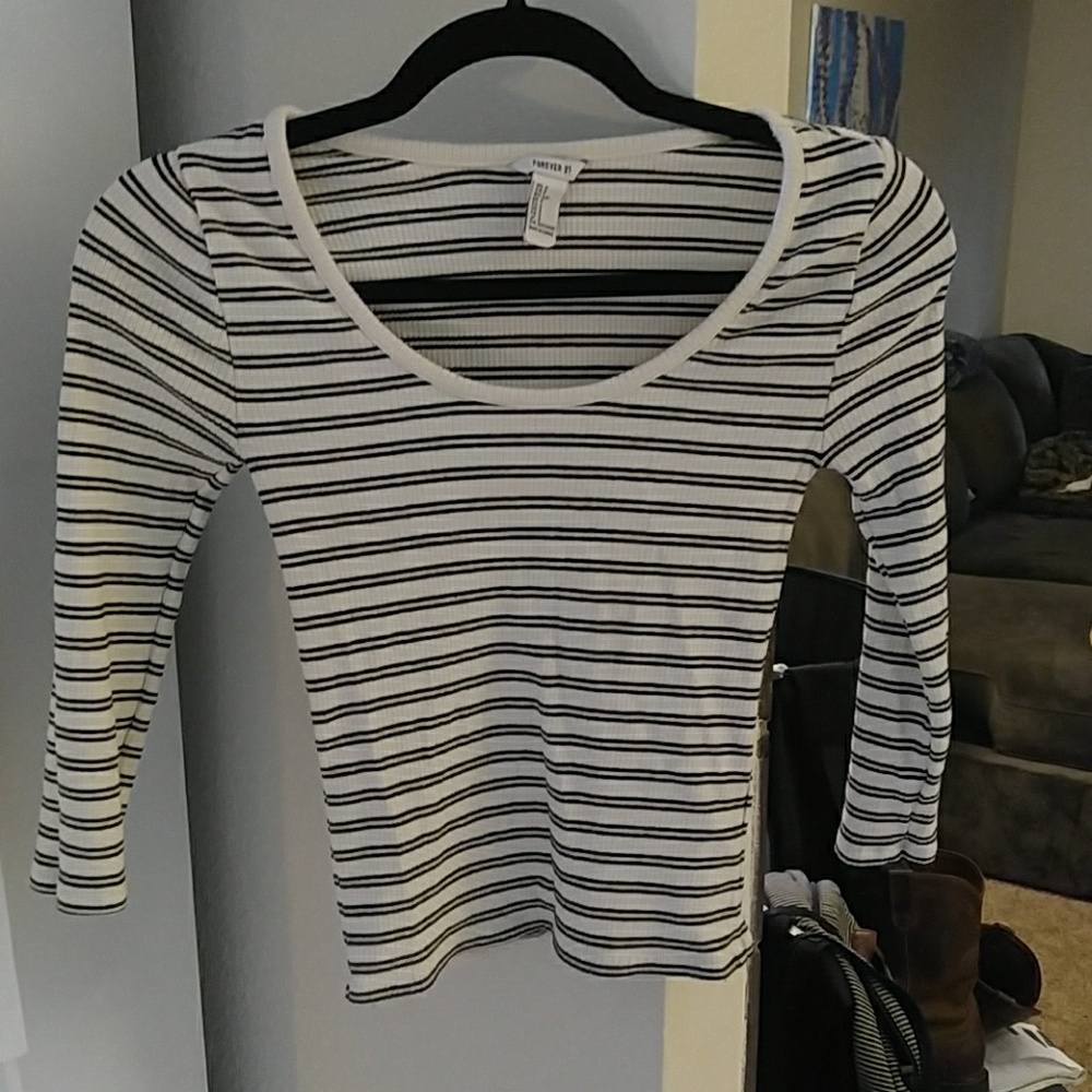 Cream colored crop top