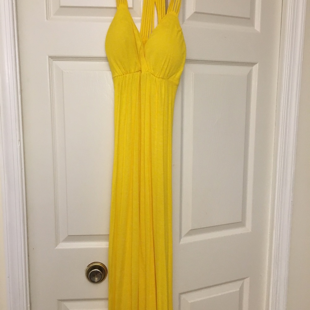 Yellow maxi dress