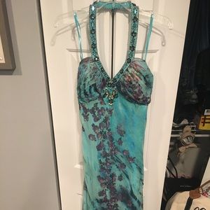 Faviana Blue Prom Dress