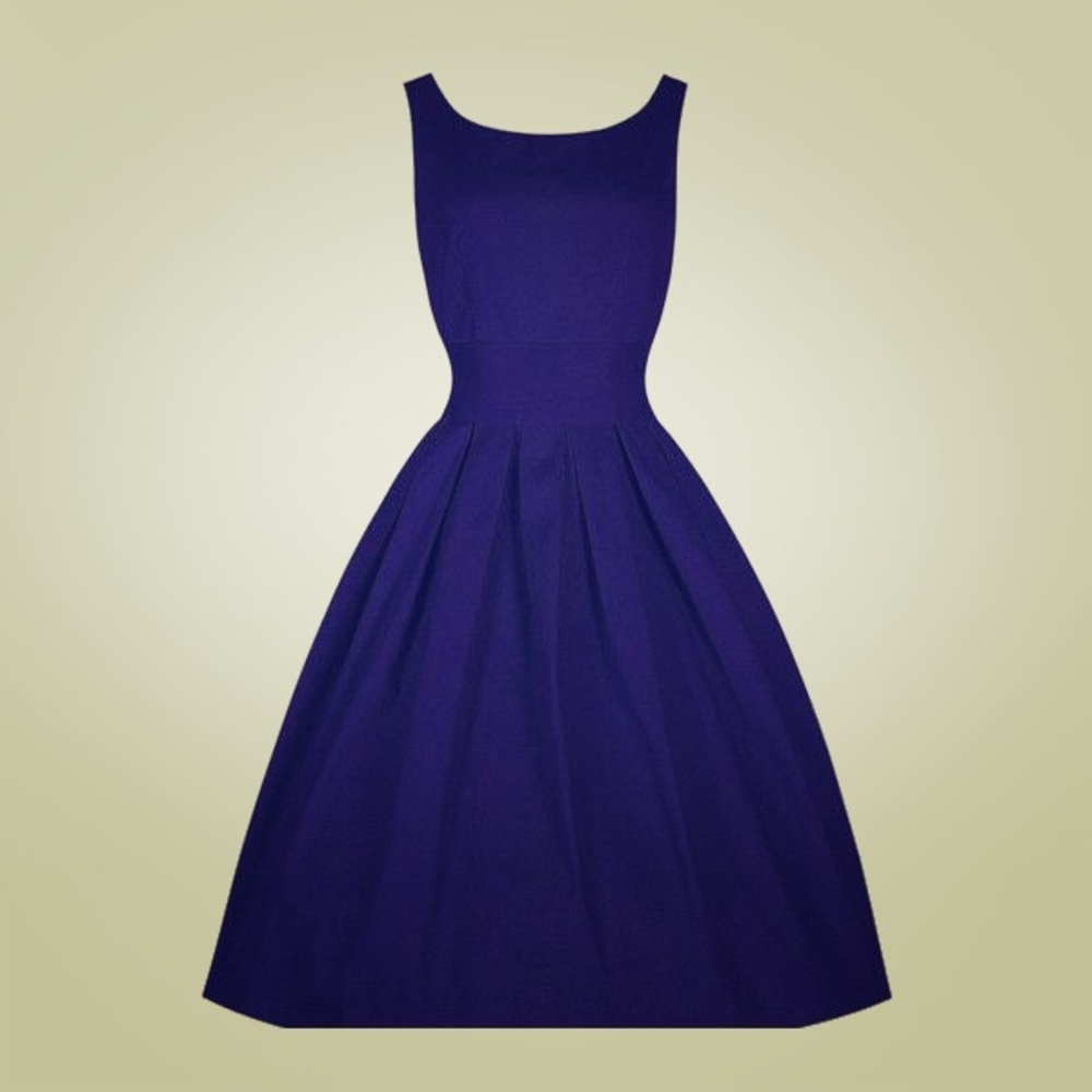 Navy blue sleeveless dress
