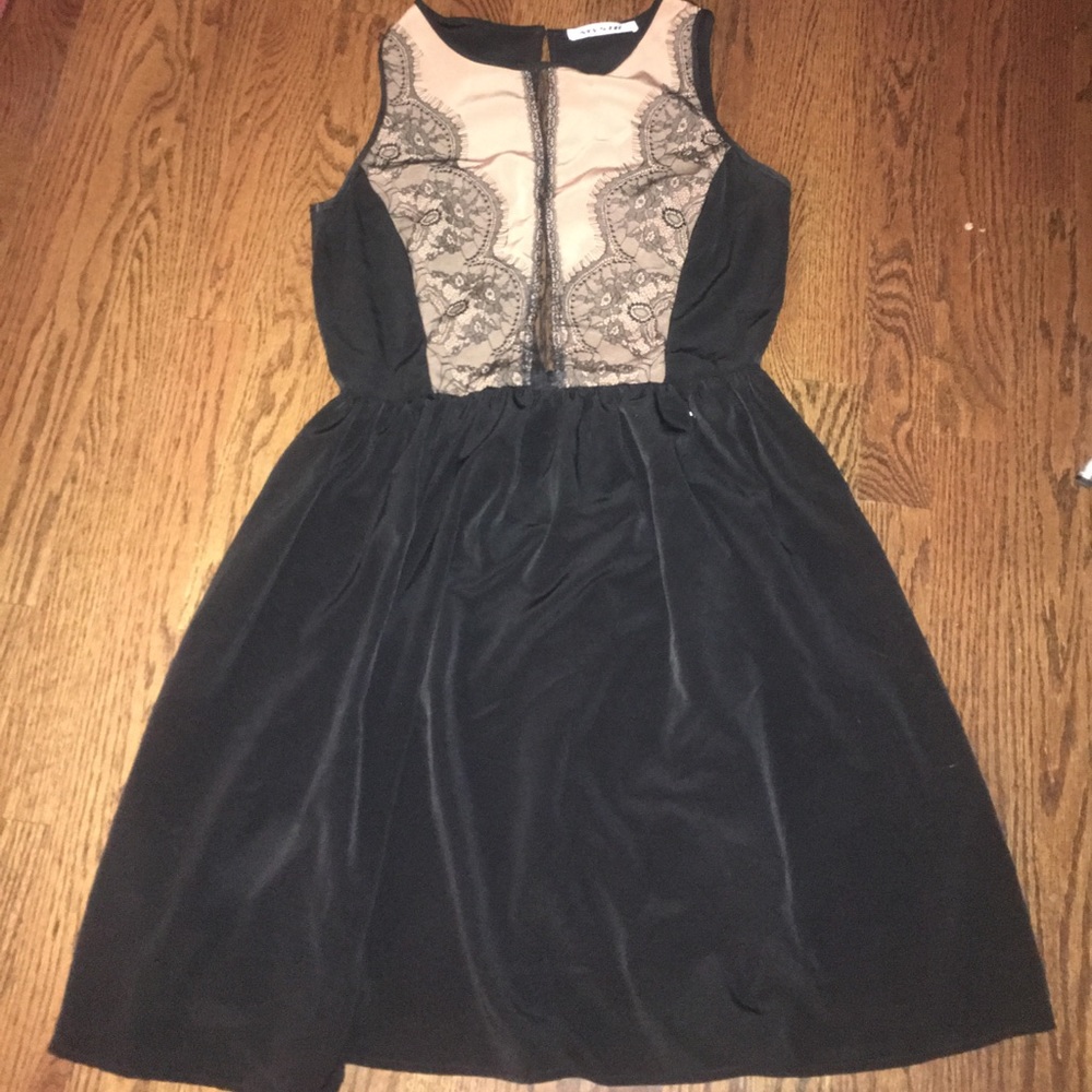 Black and nude dress