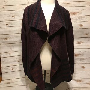 Anne Taylor Loft Print Cardigan