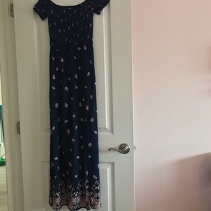 navy blue maxi dress