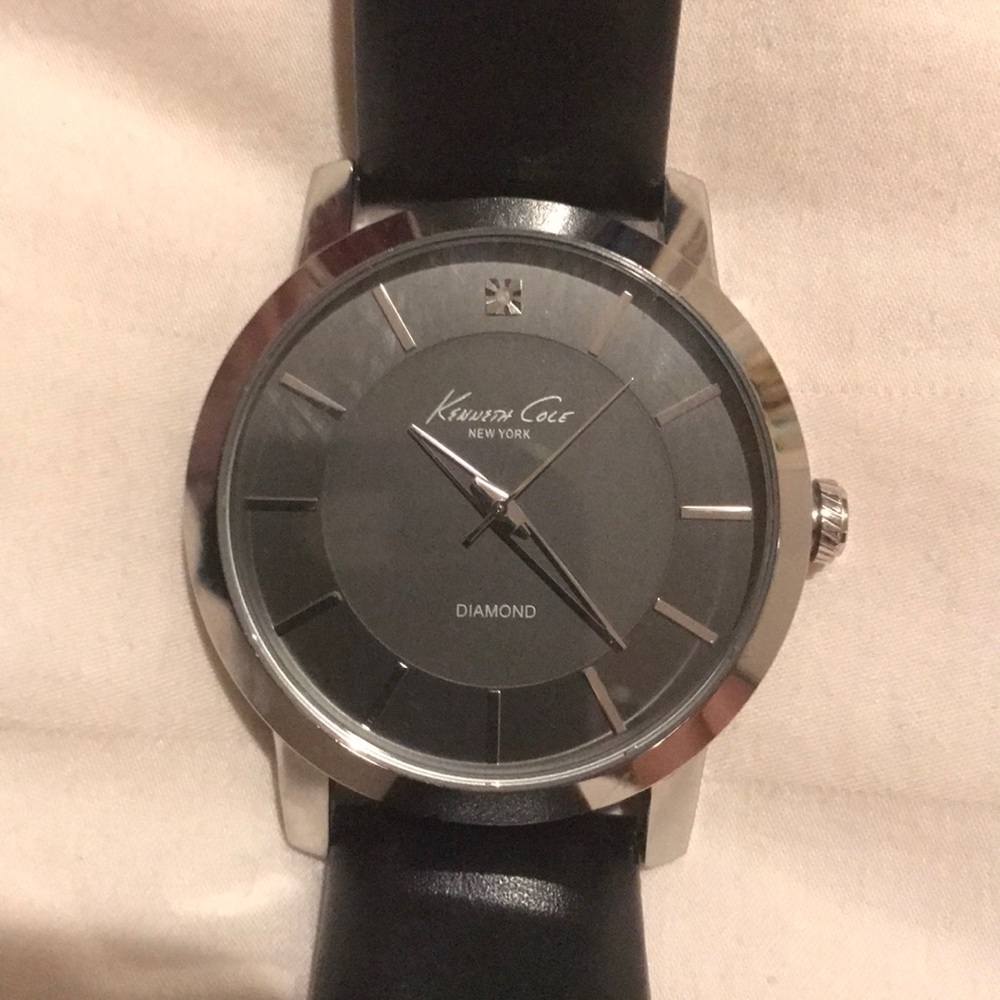 Men's Kenneth Cole Leather Strap Watch