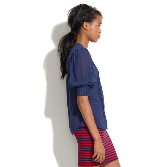 Madewell Silk Pintuck Popover - Picture 3 of 3